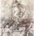 Вознесение Марии. 1516-1517 - 217 х 170 мм. Черный и белый мел, на грунтованной красно-коричневым тоном бумаге. Мюнхен. Государственное собрание графики.
