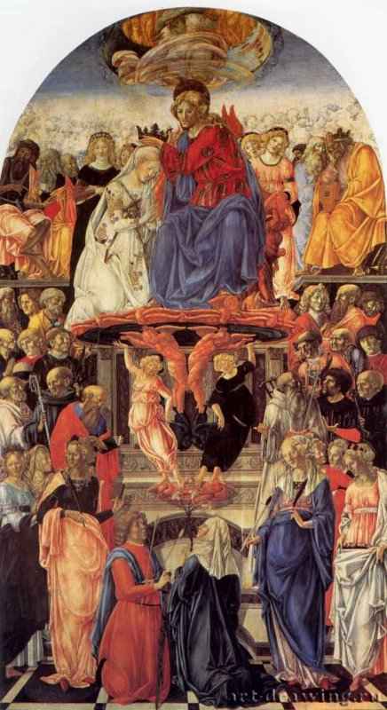 Коронование Богоматери. 1472-1473 - 337 x 200 см. Дерево, темпера. Сиена. Национальная галерея.