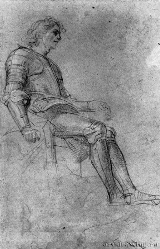 Этюд для фигуры герцога Алессандро де Медичи. 1648 - 425 х 275 мм. Сангина на белой бумаге. Париж. Нидерландский институт, основное хранение, Собрание Ф.Люхта. Италия.