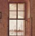 Вид из окна мастерской, 1805 - 1806. - 310 x 240 мм. Кисть сепией по рисунку карандашом, на белой бумаге. Вена. Художественно-исторический музей.