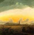 Нойбранденбург (Нойбранденбург в утреннем тумане). 1816-1817 - 91 x 72 см. Холст, масло. Романтизм. Германия. Киль. Фонд Померания.