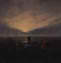 Восход луны над морем. 1819 - 135 x 170 см. Холст, масло. Романтизм. Германия. Санкт-Петербург. Государственный Эрмитаж.