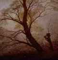 Деревья в лунном свете. 1824 - 19,5 x 25,5 см. Холст, масло. Романтизм. Германия. Кельн. Музей Вальрафа-Рихартца.