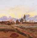 Восход солнца под Нойбранденбургом. 1835 - 72,2 x 101,3 см. Холст, масло. Романтизм. Германия. Гамбург. Кунстхалле.