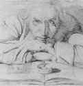 Автопортрет. 1777 - 350 х 501 мм. Уголь и белый мел на бумаге. Лондон. Национальная галерея, Отдел гравюры и рисунка.