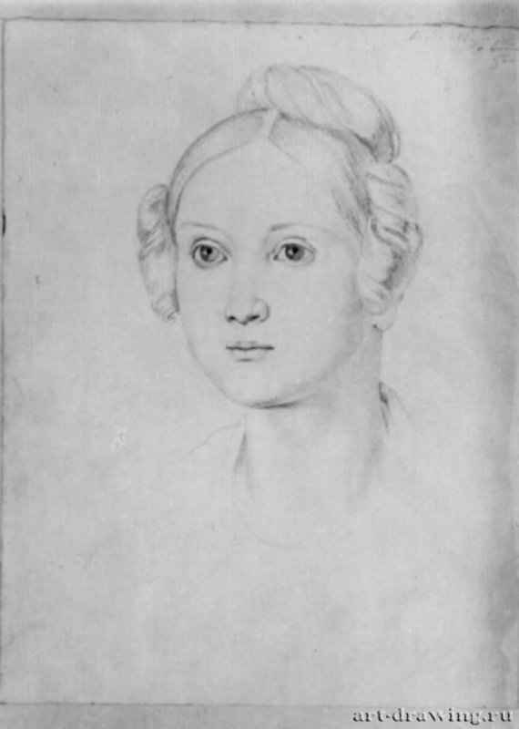 Портрет Марии Массими. 1828 - 264 х 208 мм. Карандаш на бумаге. Мюнхен. Частное собрание.