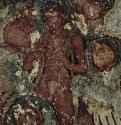 Фигура в лотосовом пруду. 850 * - Настенная росписьИндияСиттанавасал. Джайнистский пещерный храм