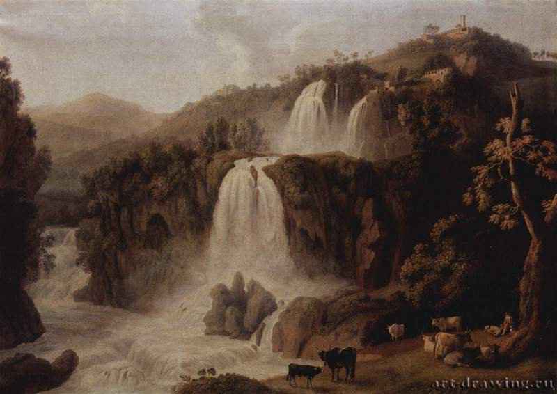 Большие водопады в Тиволи. 1783 - 120 x 170 смХолст, маслоКлассицизмГерманияСанкт-Петербург. Государственный Эрмитаж