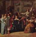 Веселое общество. 1640 - 53 x 75 смДеревоБароккоНидерланды (Голландия)Штутгарт. Государственная галерея