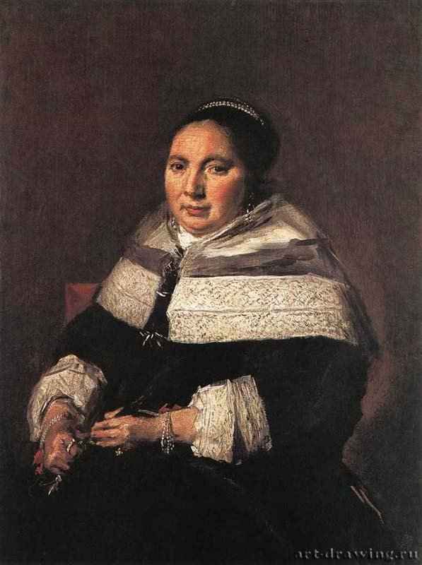 Портрет сидящей женщины (предположительно Марии Вернатти). 1660-1666 - Дерево, масло 44,5 x 34,3 Галерея Крайст Чёрч Оксфорд