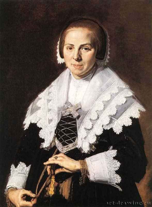 Портрет стоящей женщины с веером в левой руке. 1643 * - 80 x 59 смХолст, маслоБароккоНидерланды (Голландия)Лондон. Национальная галерея