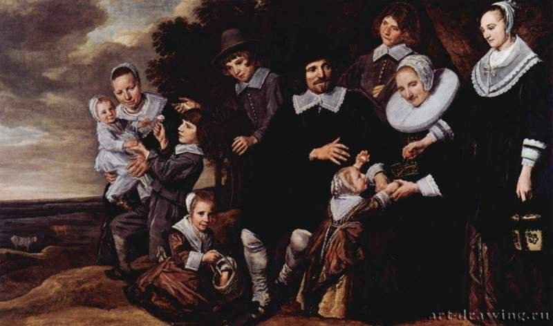 Семейный портрет. 1645 * - 148,5 x 251 смХолст, маслоБароккоНидерланды (Голландия)Лондон. Национальная галерея