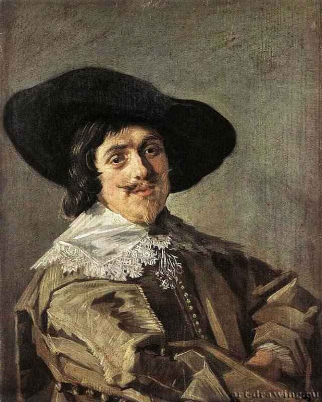 Портрет молодого человека в изжелта-сером камзоле. Вторая треть 17 века - 24,5 x 19,5 смДубовая доскаБароккоНидерланды (Голландия)Дрезден. Картинная галерея