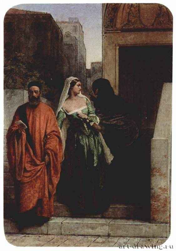 Венецианки. 1853 - 55 x 40 смХолст, маслоРомантизмИталияТремеццо. Вилла Карлотта