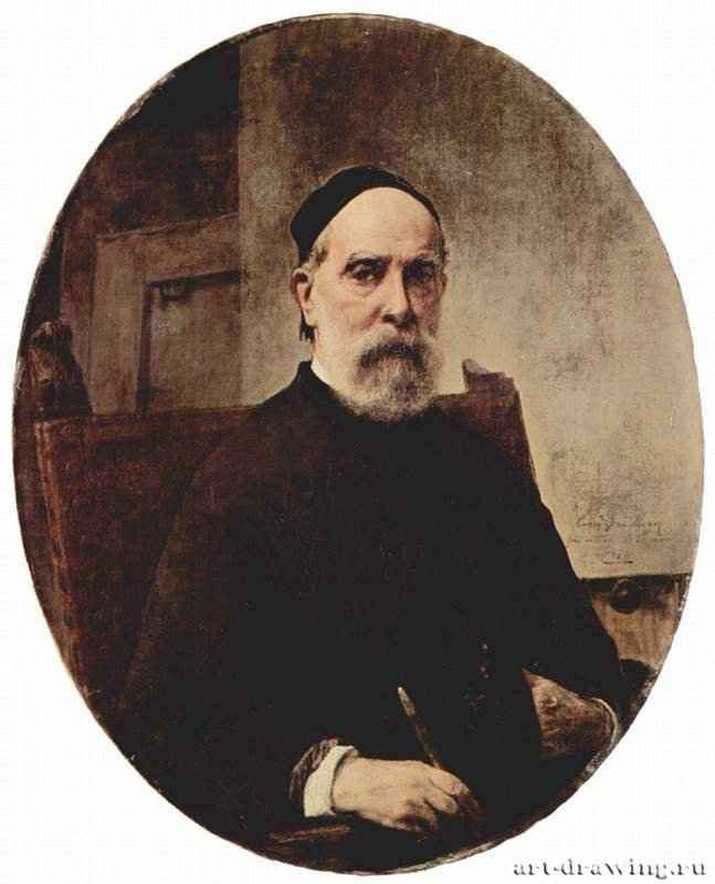 Автопортрет в 88 лет. 1879 - 58 x 46 смХолст, маслоРомантизмИталияВенеция. Галерея современного искусства
