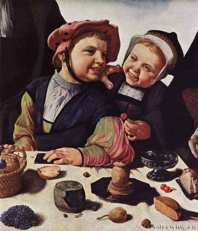 Семейный портрет. Фрагмент. Смеющиеся дети. 1532 * - ДеревоВозрождениеНидерланды (Голландия)Кассель. Картинная галерея