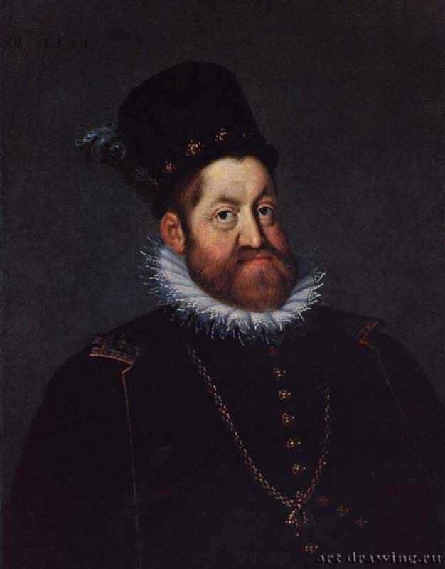 Портрет императора Рудольфа II. 1594 - 16 x 13 смМедьМаньеризмШвейцарияВена. Художественно-исторический музей