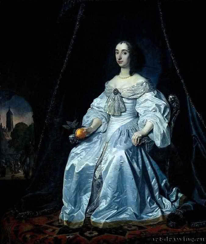 Принцесса Генриетта Мария Стюарт. 1652 - Холст, масло 199,5 x 170 Риксмузеум Амстердам