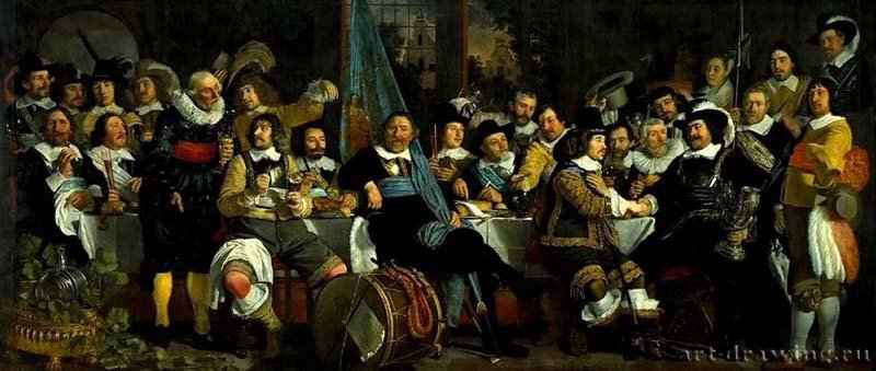 Празднование Мюнстерского мира. 1649 - Холст, масло 232 x 547 Риксмузеум Амстердам
