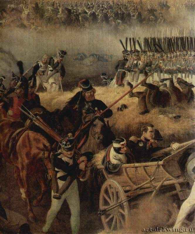 Бородинская битва. Фрагмент. 1843 - Холст, маслоРомантизмГерманияСанкт-Петербург. Государственный Эрмитаж