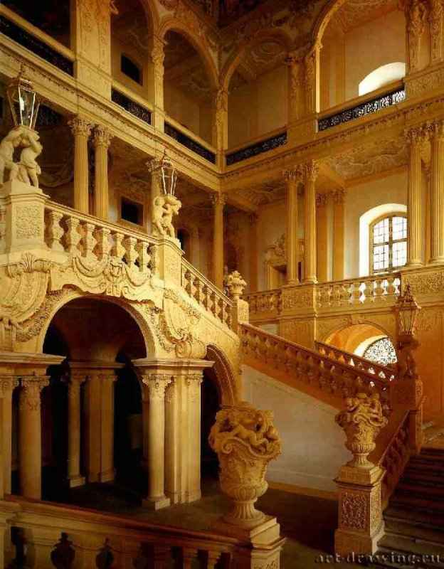 Лестничный зал, 1711 - 1718. - Поммерсфельден. Вассенштайн. Германия.