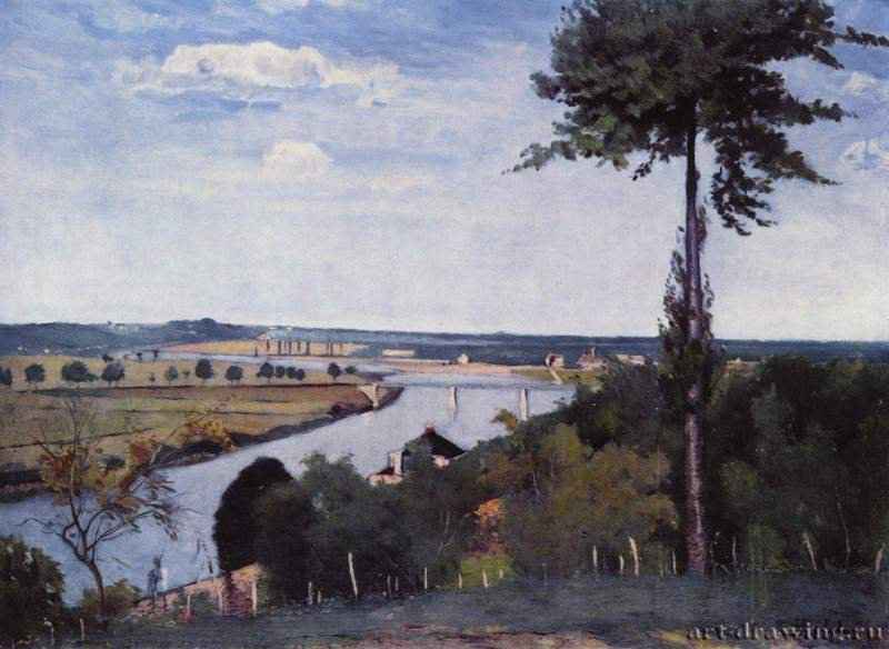 Сена близ Буа-ле-Руа. 1877 - 53 x 72 смХолстИмпрессионизмШвецияГётеборг. Художественный музей