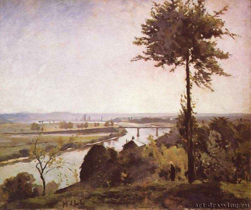 Тополя на берегу Сены. 1877 - 74 x 108 смХолст, маслоИмпрессионизмШвецияСтокгольм. Национальный музей