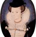 Портрет неизвестной женщины. 1602 - 5,7 x 4,3 смАкварель, пергамент, картонВозрождениеВеликобританияЛондон. Музей Виктории и АльбертаМиниатюра, стиль елизаветинской эпохи