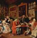 Цикл картин "Модный брак". Брачный договор. 1743-1745 * - 68,5 x 89 смХолст, маслоРококоВеликобританияЛондон. Национальная галерея