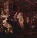 Цикл картин "Счастливая свадьба". Свадебный пир. 1745 * - 71 x 91,5 смХолст, маслоРококоВеликобританияТруро. Королевский институт в Корнуолле, сельский музейПервоначально было написано шесть картин как парная серия к 'Модному браку'; полностью сохранилась лишь две из них и одна частично