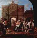 У ворот Кале (ростбиф по-староанглийски). 1748 - 78,5 x 94,5 смХолст, маслоРококоВеликобританияЛондон. Галерея Тейт
