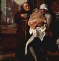 У ворот Кале (ростбиф по-староанглийски). Фрагмент. 1748 - Холст, маслоРококоВеликобританияЛондон. Галерея Тейт