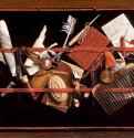 Натюрморт-обманка. 1666-1667 - Холст; масло Карлсруэ Картинная галерея Голландия Примечание