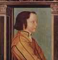 Темноволосый мальчик. 1517 - 34 x 28 смДеревоВозрождениеГермания и ШвейцарияБазель. Художественный музейПарная картина к портрету светловолосого мальчика, вероятно, его брата-близнеца