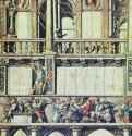 Набросок декорации фасада "Дома танца" в Базеле. 1520 - Перо, акварельВозрождениеГермания и ВеликобританияБерлин. Гравюрный кабинет