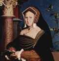 Портрет Мэри Уоттон, леди Гилденфорд. 1527 - 80 x 65 смДерево, темпераВозрождениеГермания и ВеликобританияСент-Луис (штат Миссури). Городской музей искусствПарная картина к портрету сэра Генри Гилденфорда