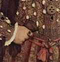 Портрет Генриха VIII. Фрагмент. 1539-1540 - Дерево, темпераВозрождениеГермания и ВеликобританияРим. Национальная галерея античного искусства