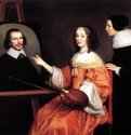 Маргарета Мария де Роодере и её родители. 1652 - Холст, масло 140 x 170 Художественный музей Утрехт