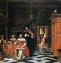 Музицирующее семейство. 1663 - 100 x 119 смХолст, маслоБароккоНидерланды (Голландия)Кливленд (штат Огайо). Художественный музей