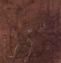 Два ландскнехта, 1512 г. - Перо коричневым тоном, подсветка белым, на грунтованной красно-кирпичным тоном бумаге; 139 x 105 мм. Берлин. Гравюрный кабинет. Германия.