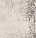 Далекий пейзаж с большим деревом на первом плане, 1523 г. - Перо черным тоном, на бумаге; 313 х 211 мм. Лондон. Британский музей, Отдел гравюры и рисунка. Германия.