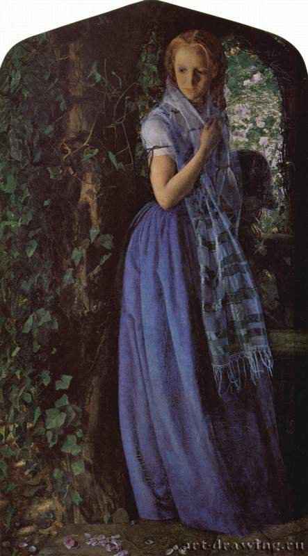 Апрельская любовь. 1856 - 89 x 49,5 смХолст, маслоПрерафаэлитыВеликобританияЛондон. Галерея Тейт