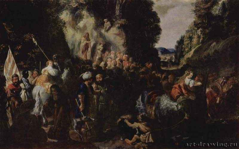Проповедь Иоанна Крестителя. 1635 - 35 x 47 смМедь, маслоБароккоГерманияСанкт-Петербург. Государственный Эрмитаж