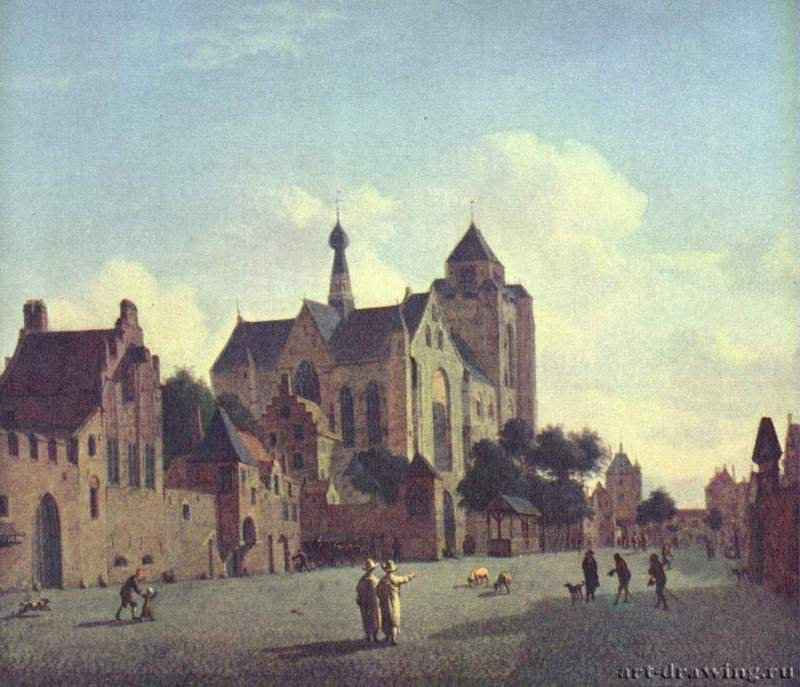 Церковь в Вере. Вторая половина 17 века - 32 x 36 смХолстБароккоНидерланды (Голландия)Гаага. Маурицхейс