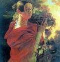 Портрет молодой женщины с корзиной. 1835 - МаслоРоссия