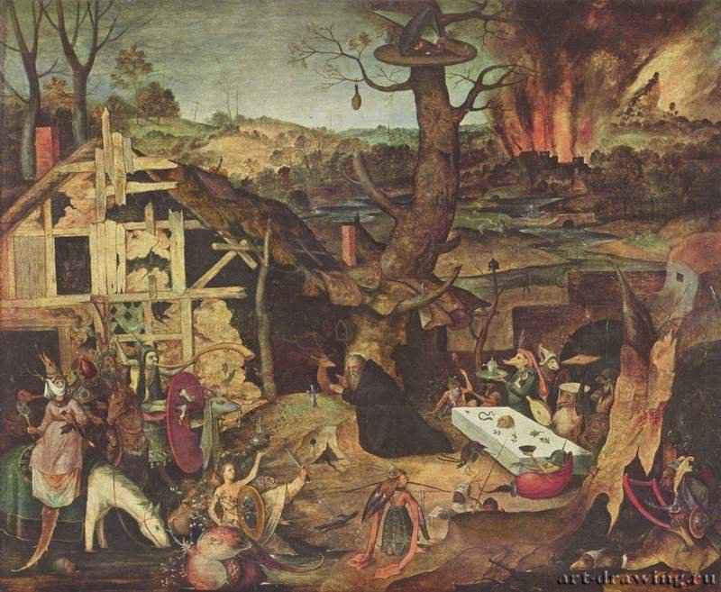 Искушение св. Антония. 1577 - 76 x 94 смДеревоБароккоНидерланды (Фландрия)Антверпен. Музей Майера ван ден Берга