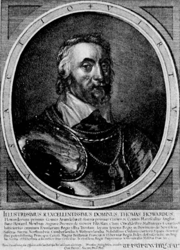 Портрет Томаса Ховарда, герцога Арундела. 1639 - 270 х 190 мм. Офорт. Берлин. Гравюрный кабинет. Чехия.