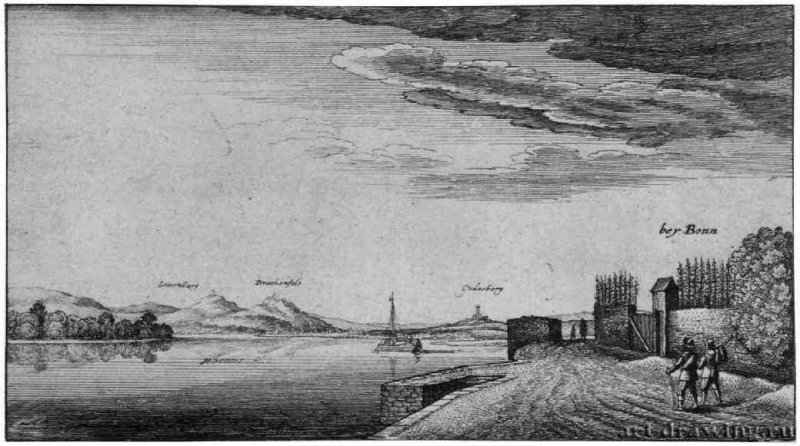 Бонн, окрестности. 1643 - 92 х 169 мм. Офорт и гравюра сухой иглой. Кёльн. Собрание Гюнтера Лейстена. Чехия.