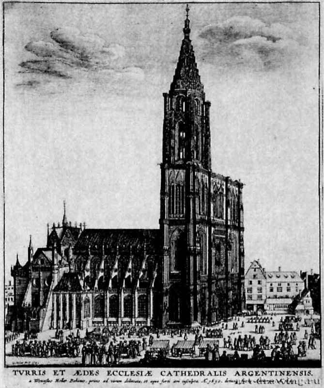 Страсбург, собор. 1645 - 221 х 178 мм. Офорт. Берлин. Гравюрный кабинет. Чехия.