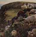 Наше английское побережье (Заблудившиеся овцы). 1852 - 43 x 58,5 смХолст, маслоПрерафаэлитыВеликобританияЛондон. Галерея Тейт